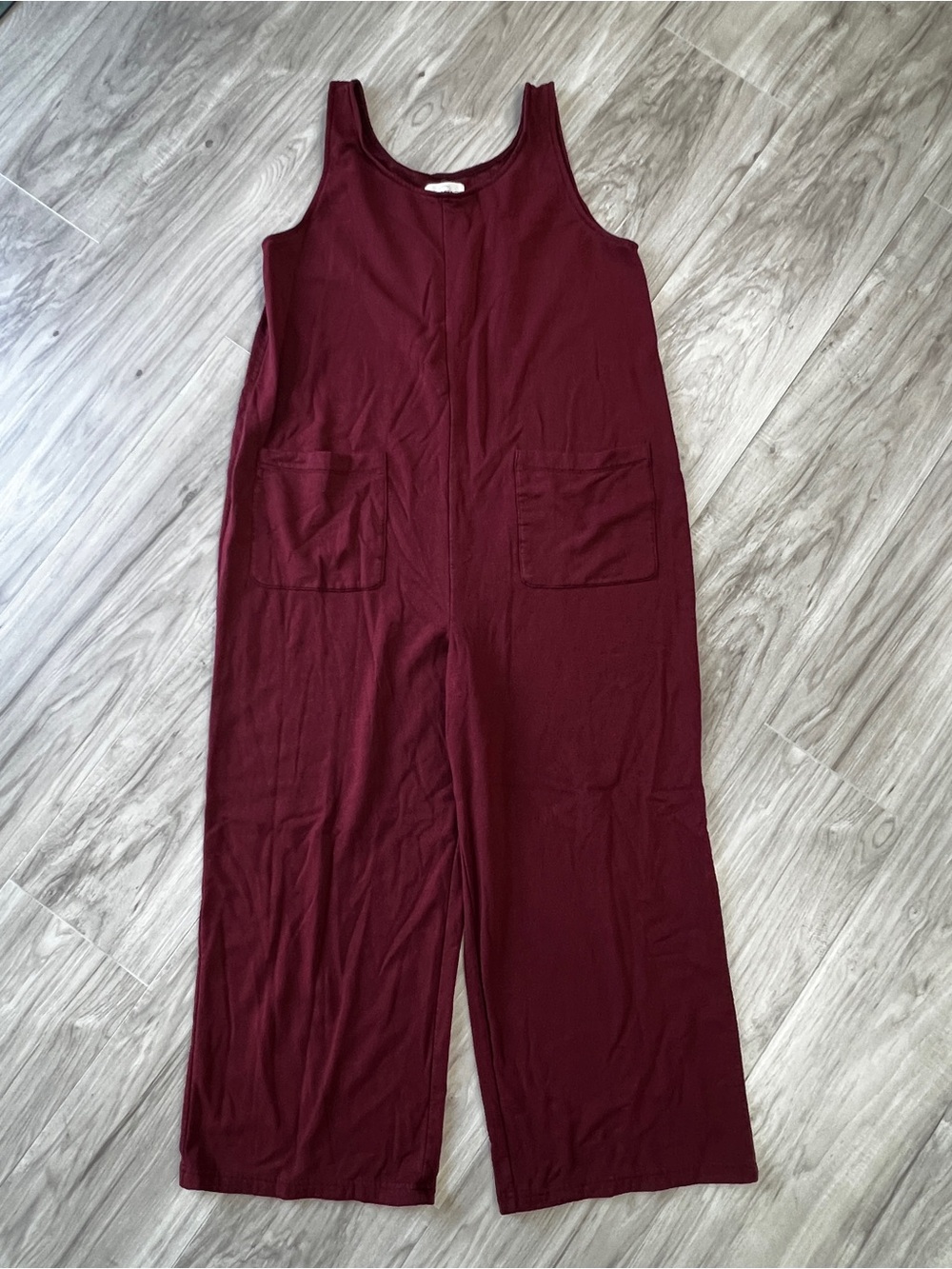 Madewell MWL Superbrushed Pull-On Jumpsuit Maroon Wine Red Size M - Picture 5 of 8